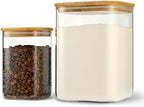 D2scrma 37oz/115oz Square Glass Storage Containers with Lids 2-Pack by Delicatedtoservicecustomer