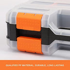 Mayouko Double Side Tools Organizer, Customizable Removable Plastic Dividers, Hardware Box Storage, Excellent for Screws,Nuts,Small Parts, 34-Compartment,2 PCS Set,12.6"L x 10.6"W x 3.2"H - Image 5