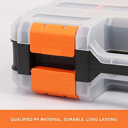 Mayouko Double Side Tools Organizer, Customizable Removable Plastic Dividers, Hardware Box Storage, Excellent for Screws,Nuts,Small Parts, 34-Compartment,2 PCS Set,12.6"L x 10.6"W x 3.2"H - Image 5