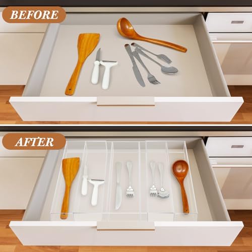 Teenyyou 2 Pcs Expandable Drawer Organizer, 12 x 16 Inches, 3-5 Slots - Image 4