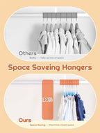 HOUSE DAY 14 Inch Kids Velvet Hangers 50 Pack, Durable Big Kid Hanger Blue - Image 5