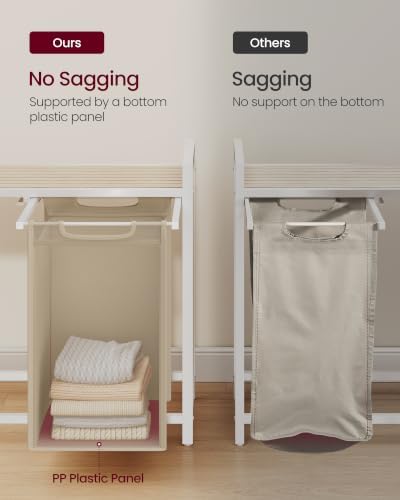 VASAGLE Laundry Hamper with Shelf, 2 Pull-Out Bags, 2 x 12.1 Gallons (46 L) - Image 5