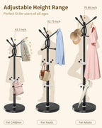 Metal Coat Rack, Modern Coat Rack Stand, Heavy Duty Coat Tree Stand - Image 5