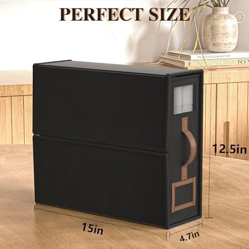 4 Pack Foldable Bed Sheets Set Organizers and Storage(King & Queen Size),Linen Fabric Closet Organizers with Window,Folding Bedding Storage Box for Bedsheets and Pillow Cube Organizer-Black - Image 7