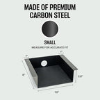 COREMINDED Under Desk Storage Shelf - Carbon Steel Under Desk Tray with Cable Management, Mountable Add-On Shelf for Table & Office Desks (7.5" x 8" x 2.8") - Image 2