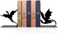 Fourth Dragon Bookends with Fantasy Wing Design, Dark Academia Shelf Decor by Unknown