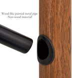 MyGift Freestanding Metal Entryway Coat Rack and Umbrella Stand with Sturdy Round Base and 6 Faux Wood Hanger Hooks - Image 4