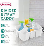 Sterilite Divided Ultra Caddy, Plastic Portable Organizer, White, 12-Pack - Image 2
