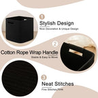 OIAHOMY Storage Cubes 11 Inch Storage Bins 3-Pack Square Baskets Black - Image 3