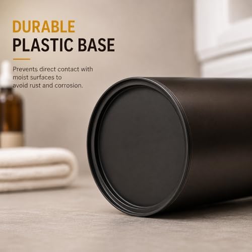 [2023 Upgraded Version] HUJI Rust Resistant Stainless Steel Toilet Paper Roll Canister Holder w/Removable Base for Bathroom Storage (1 Pack, Toilet Paper Canister) (Bronze) - Image 5