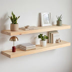 Homeforia 36 Inch Floating Shelves, High-End Solid Pine Wood, Set of 3 by Homeforia