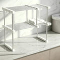 BLULEE Expandable Under Sink Organizer, No-Drill Adjustable Shelf by BLULEE