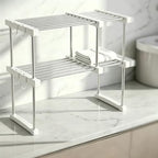 BLULEE Expandable Under Sink Organizer, No-Drill Adjustable Shelf by BLULEE
