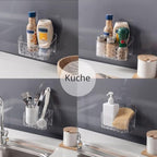 Ettori Shower Caddy, No Drilling Wall Mounted Bathroom Shelf Organizer (Transparent) - Image 5