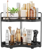 2-Tier Corner Bathroom Counter Organizer, Larger Size, Black by Unknown