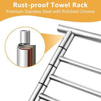 Freestanding Towel Rack, 40 Inch Tall Standing Towel Racks for Bathroom with Weighted Base, Modern Floor Towel Drying Holder Stand with 4 Swivel Arms, Stainless Steel, Chrome, YOFOVI - Image 4