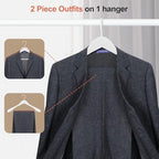 TOPIA HANGER White Wooden Coat Hanger 6 Pack, Wood Suit Hangers,Glossy Finish with Extra-Wide Shoulder, Thicker White Hooks & Anti-Slip Bar,Suitable for Coat, Suit,Dress,Jacket,Heavy Cloth - CT02W - Image 6