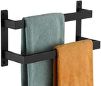 KOKOSIRI Towel Bars Black Bath Towel Holders 16 Inches Bathroom 2-Tiers Ladder Towel Rails Wall Mounted Towels Shelves Rack Stainless Steel, B5008BK-L16 by KOKOSIRI