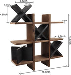 GENMOUS Handmade Tic Tac Toe Toilet Paper Holder Stand with 4pcs Wooden X, Funny Wall Mounted Toilet Papers Storage with Shelf, Farmhouse Paper Roll Storage for Guest Bathroom or Toilet Décor - Image 5