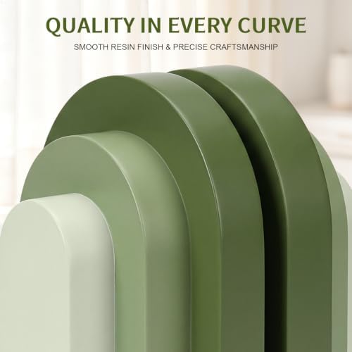 Lineshading 2 Pcs Boho Arch Bookends, Heavy Duty Book Ends for Shelves - Image 4