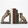 Tatuo 2 Pcs Decorative Golden Brass Dog Bookends for Shelves by Tatuo