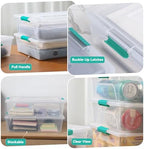 novelinks 10 Quart Clear Plastic Storage Containers with Lids (4 Pack) - Image 3