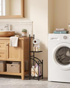 CHOEZON 6.7" L Toilet Paper Holder Stand with Shelf and Storage Basket - Image 3