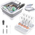 Yecuip Collapsible Baby Bottle Wash Basin w/Drying Rack & Drain Plug, Gray by Yecuip