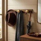 Goo-Ki Antique Brass Coat Rack Wall Mount, Heavy Duty Zinc Alloy Wall Mounted Coat Hooks with Escutcheon Backplate, Vintage Hat and Towel Hanger Rail for Entryway, Bathroom and Mudroom (3 Hooks) - Image 3
