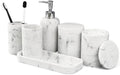 LIN CHUAN 6-Piece Bathroom Accessories Set, Bathroom Organizer, White by LINCHUAN