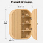 Bathroom Arched Wall Storage Cabinet 4-Tier, Natural - Image 2