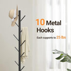 ELYKEN Coat Rack Freestanding, Metal Coat Rack with Natural Marble Base - Image 3