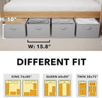 SpaceAid 4 Pack 10" High Under Bed Storage Containers, Large Underbed Storage Organizer Bins with Lids for Bedroom, Dorm, Clothes, Closet Organization, Bed Sheets and Blankets (Gray) - Image 4
