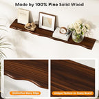 Organic Wavy Edge Floating Shelves,Hidden Brackets,1 Pack 48 in - Image 4