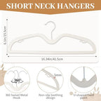 LemonRoad 36 Pack Short Neck Hangers Plastic Non-Slip, White - Image 2