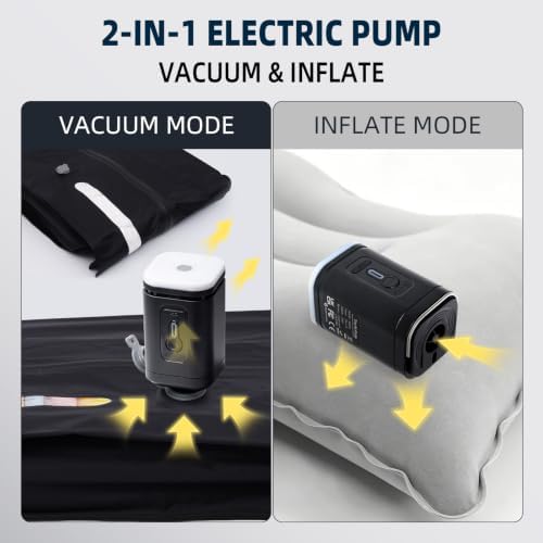 2PC Travel Vacuum Bags with Pump, 35L Vacuum Storage Bags for Clothes - Image 4