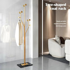 Gold Coat rack,Sturdy coat tree freestanding heavy duty with Marble Base,Metal standing coat rack for Bedroom,Entrance,Modern coat hanger stand for Coats,Hats,Bags(gold) - Image 6
