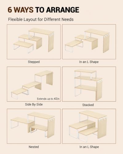 Kitchen Countertop Organizer, Counter Shelf for Corners Coffee Bars Pantry - Image 3