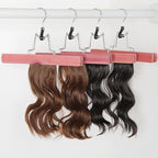 TOPIA HANGER 24 Pack Cedar Pants Hangers, Hair Extension Hangers Non Slip Skirt Hanger Wood Clamp with Velvet Padded 360° Swivel Hook for Jeans, Skirts, Trousers, Wigs CT68C - Image 3