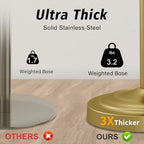 Hoimpro Hand Towel Holder Stand Free Standing Towel Bar Brushed Gold - Image 6