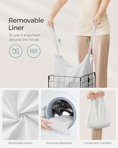 SONGMICS Laundry Hamper, Collapsible, 11 Gal. (50L) - Image 5