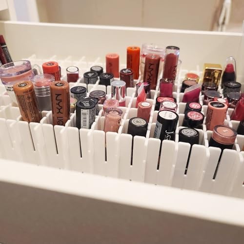 100 PCS Premium DIY Drawer Dividers, White, Adjustable Drawer Organizers for Perfectly Organized Drawers, Tidying Makeup, Clothes, Underwear, Cutlery, Kitchen, Bathroom, Bedroom, Office - Image 7