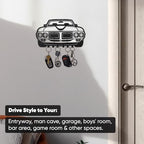 MOOH Metal Car Key Holder with 6 Hooks - Unique Wall Mounted Car Lovers Gifts for Men & Women - Cool Man Cave Decor - Image 5