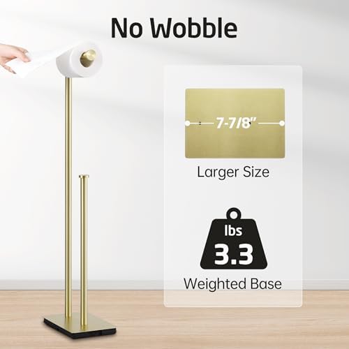 KES Free Standing Bathroom Toilet Paper Roll Holder with Storage - Image 4