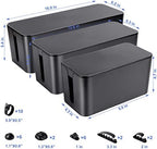 Naeety 3 Pack Cable Organizer Box, Cable Management Box for Surge Protector - Image 2