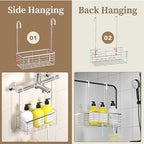 DELLAN Hanging Shower Organizer, Shower Rack with Hooks Over the Door - Image 3