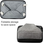 TheWarmHome Storage Basket for Organizing - 14x10x7 inch Medium 3 Pack Collapsible Storage Bin for Shelves with Rope, Fabric Storage Cubes for Organizer Cloth Gift Toy Closet (Black & Grey) - Image 7