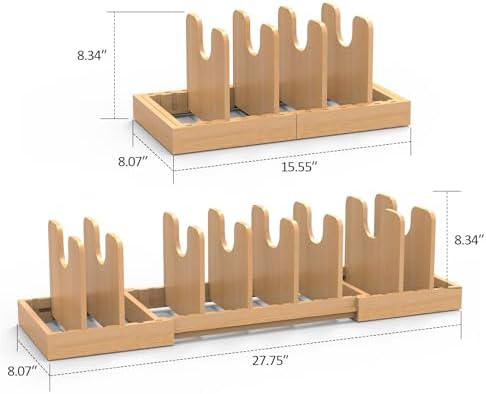 Bamboo Pot and Pan Organizer,Pots and Pans Organizer under Cabinet - Image 4