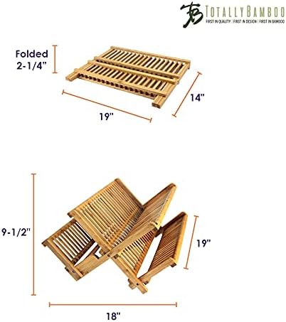Totally Bamboo Collapsible Bamboo Dish Drying Rack - Image 5