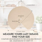 Lazy Susan Shelf Liner,Silicone Lazy Susan Liners for Kitchen Turntables – Non-Slip and Heat-Resistant for Added Convenience 2PCS - Image 2
